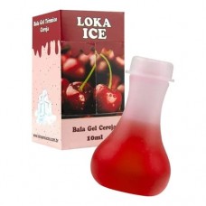 Loka Ice Bala Gel Comestível 8Ml Loka Sensação - Cereja 